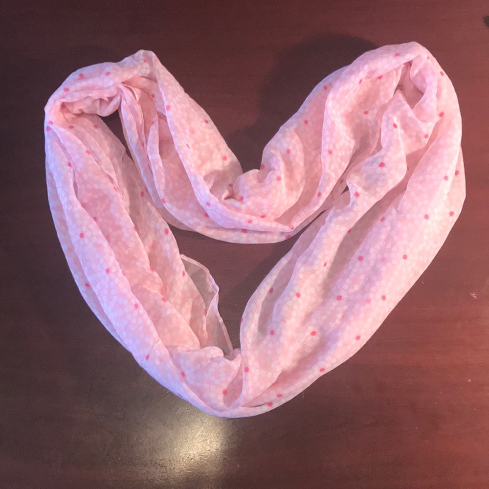 Soft pink infinity scarf